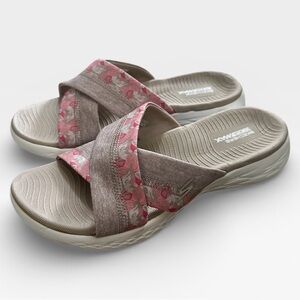 Skechers Goga Max Monarch Sandals Slides Womens 8